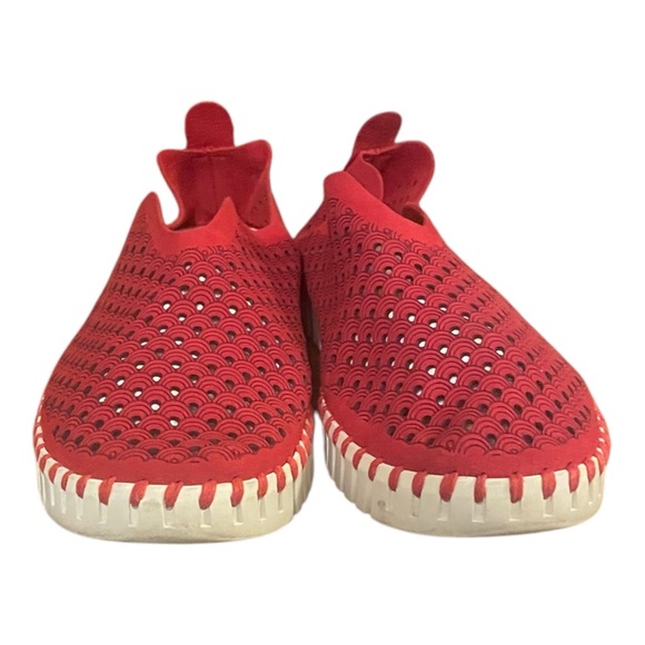 Ilse Jacobsen HORNBAEK Women's Red Tulip Flat Slip-On Low-Top Size 10 - Picture 3 of 6